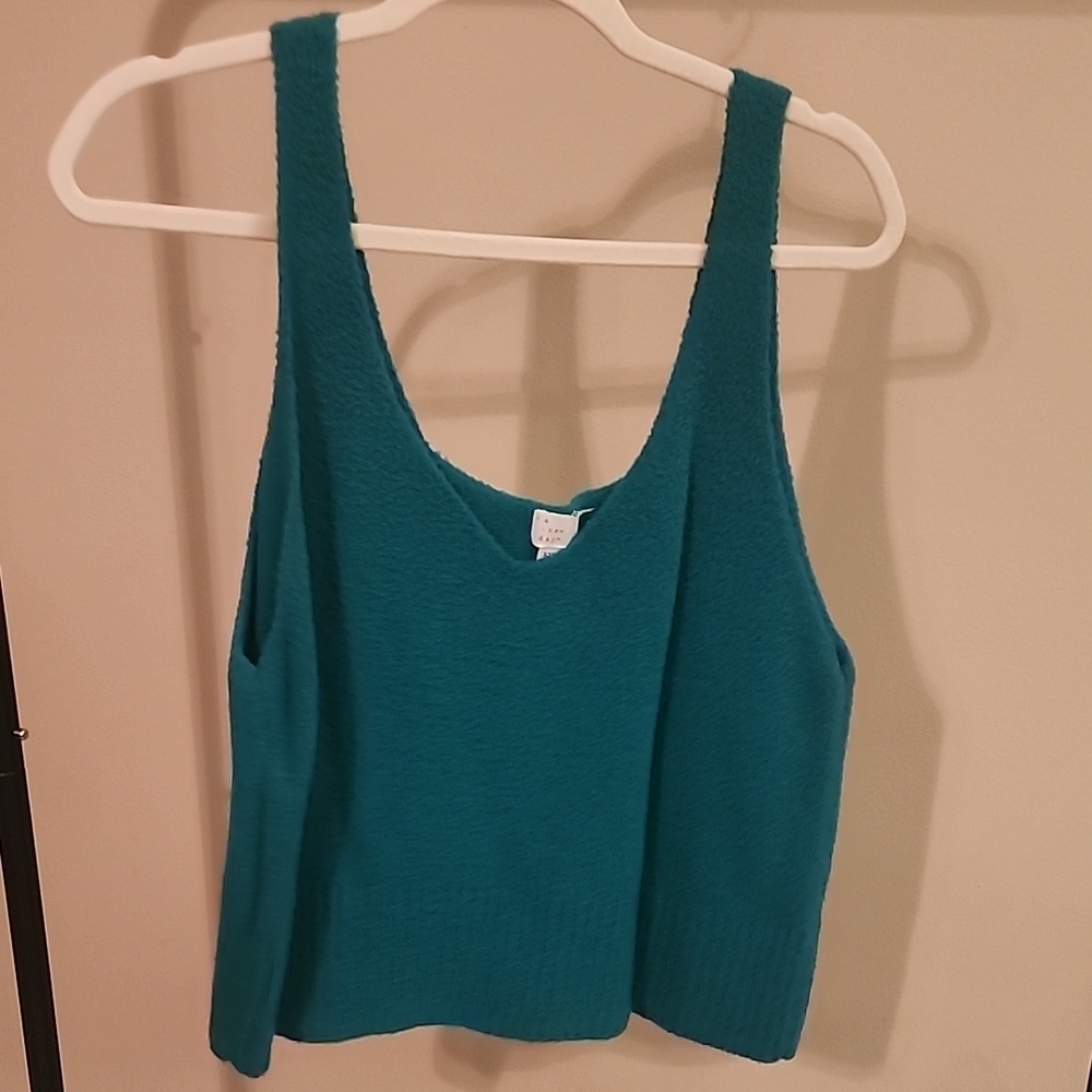 a new day Teal Knit Tank Top